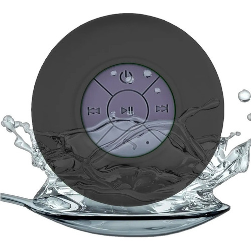 Parlante Portátil Bluetooth Para Ducha Resistente Agua Usb Color Negro