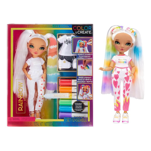 Rainbow High Color & Create Fashion Doll Ojos Verdes 4