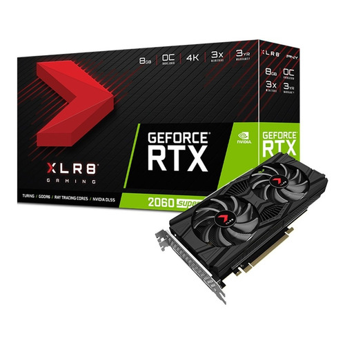 Placa de video Nvidia PNY  XLR8 GeForce RTX 20 Series RTX 2060 SUPER VCG20608SDFPPB-O OC Edition 8GB