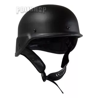 Casco Para Moto Tipo Nazi En Negro Mate