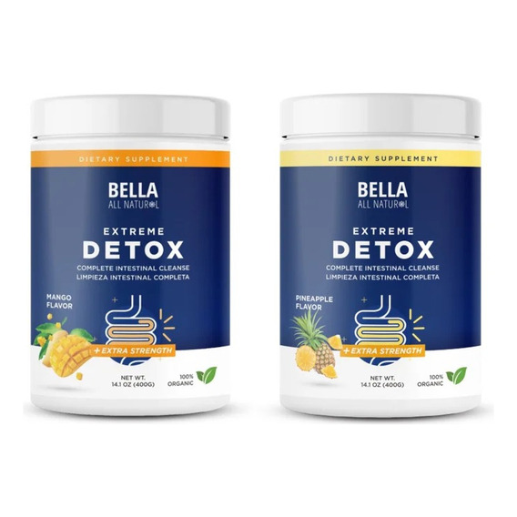 2 Pack Detox Bella All Natural Polvo Desintoxicación Extrema