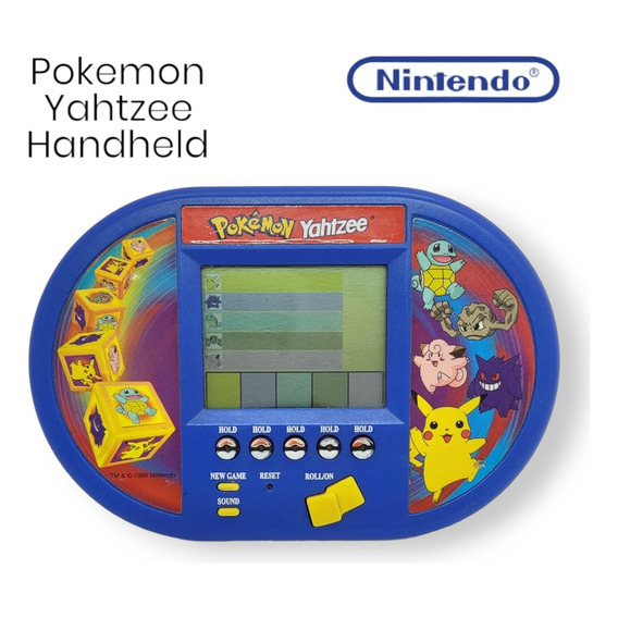 Pokémon Yahtzee Handheld Nintendo 1999 Hasbro Game Freak Tm.