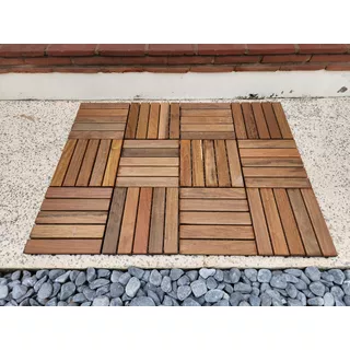 Deck Ipe Natural Piso Madera Para Exterior Modular Baldosas 