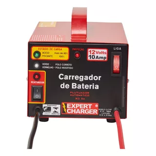 Carregador De Baterias 12v 10 Ah + 2 Anos De Garantia