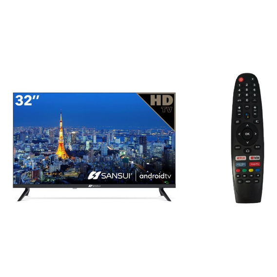 Pantalla Smart Tv Sansui 32hd Smx-32v1ha Control De Voz