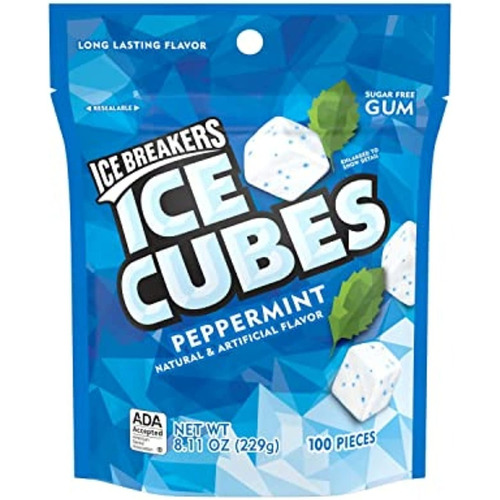 Ice Breakers Ice Cubes Peppermint Sin Azúcar 229g