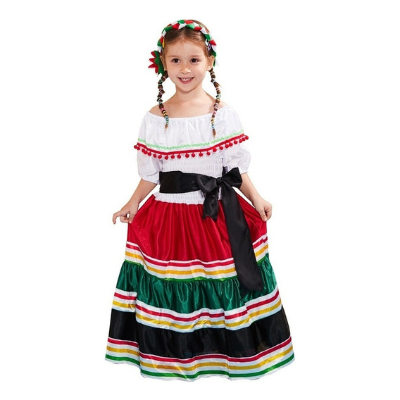 Disfraces De Señorita Mexicana Para Niñas, Vestido De Hallow