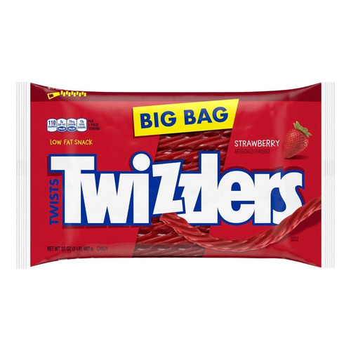 Caramelo Suave Fresa Strawberry  Big Bag 907 G - Twizzlers