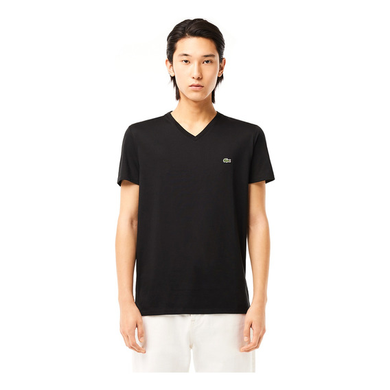 Playera Lacoste  Fit De Algodón Pima De Cuello V Hombre