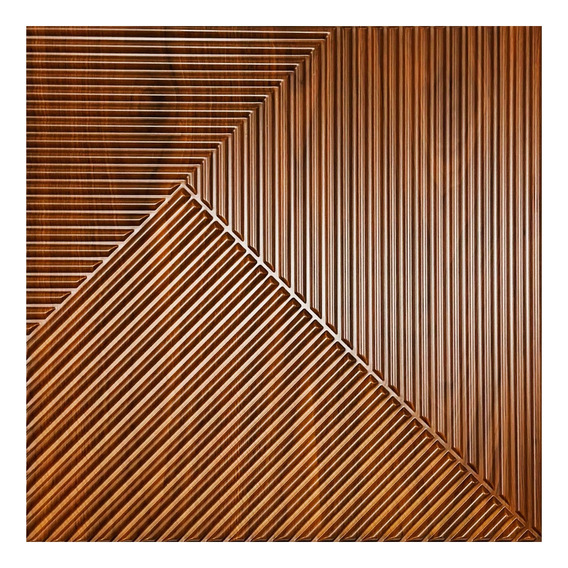 12 Paneles Decorativos 3d Pvc Madera Caoba 3m2 + Pegamento