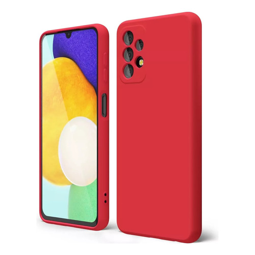 Carcasa Silicona Aterciopelada Para Samsung Galaxy A32 4g Rojo 