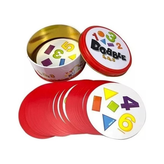 Juego De Cartas Dobble Spot It Numeros Y Formas Para Niños