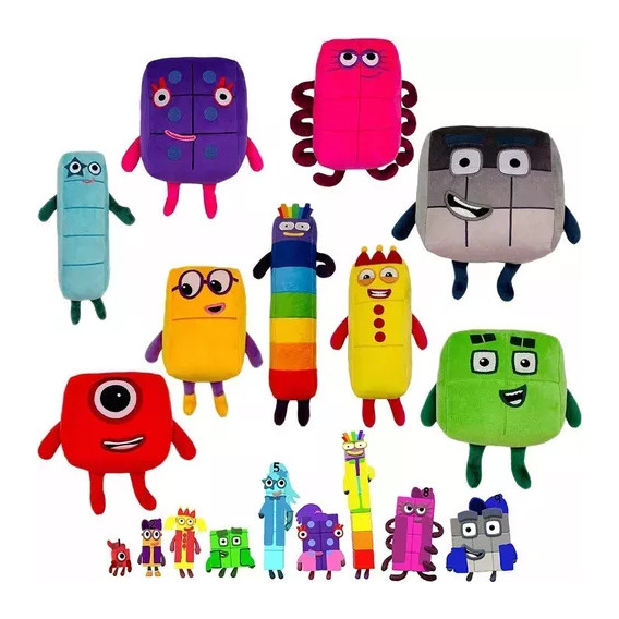 Peluches Digitales De Numberblocks 1-10