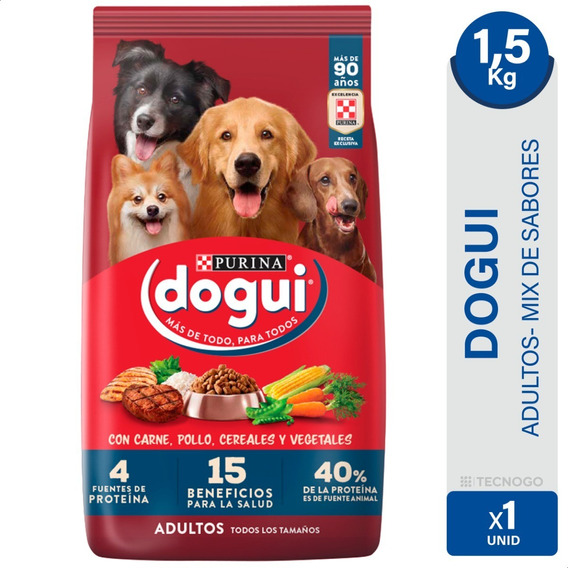 Alimento Perro Dogui Purina Adulto Mix Sabores 1,5kg