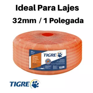 Conduite Corrugado Tigre 32mm 1 Pol 25mts Laranja Tigrefllex