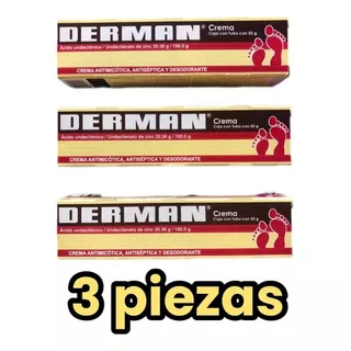 Derman, Caja Con Tubo Crema 50 G C/uno, 3 Piezas Derman