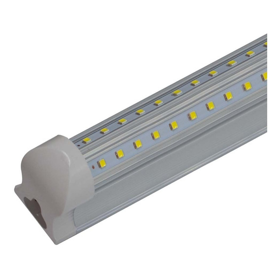 5 Pza Regleta Tubo Led Doble 30w Con Base Integrada Aluminio