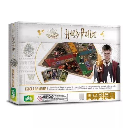 Jogo de Xadrez e Damas - Harry Potter - Wizarding World - 56 Peças