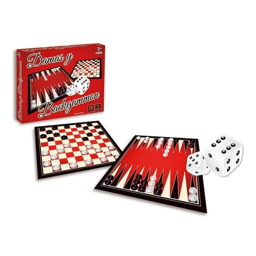 Damas Y Backgammon Juego De Mesa 2 En 1