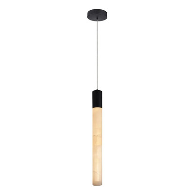 Colgante Sena Alabastro Natural 57cm Negro Led  Negro