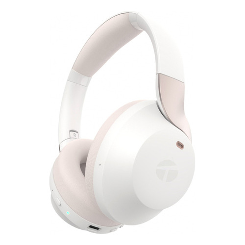 Audífonos Bluetooth V5.3 Headset Teros Te-8033 + Estuche Color Blanco Luz Blanco