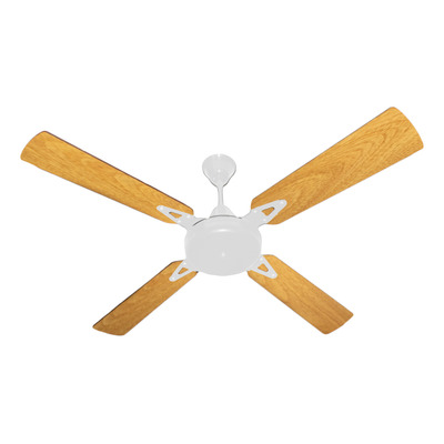 Ventilador De Techo Blanco Palas De Madera Roble Tg 1.2 M N/a Negro/madera 4