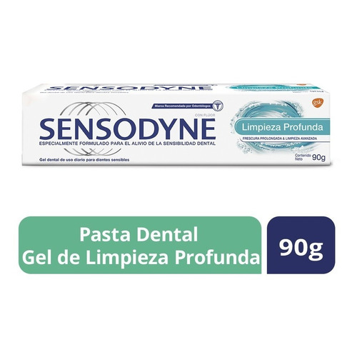 Sensodyne Limpieza Profunda, 90g Crema Dental Pasta