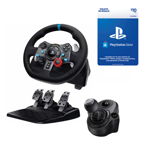 Logitech G29 Timón Para Pc Ps4 Ps5 y Palanca De Cambios Color Negro