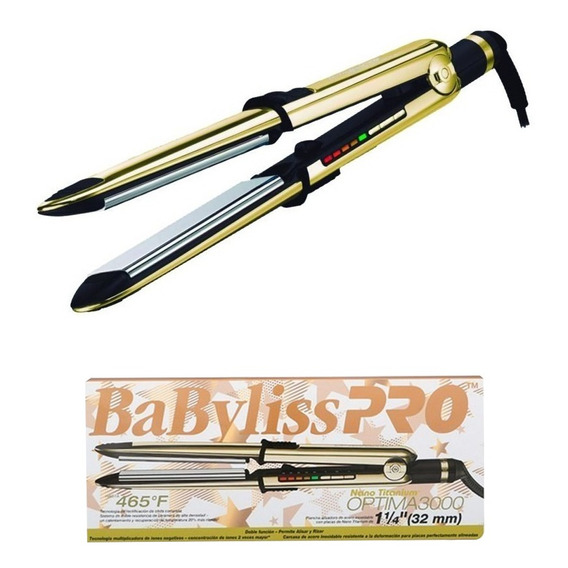 Plancha Alisadora Óptima 3000 Gold Nano Titanium Babylisspro