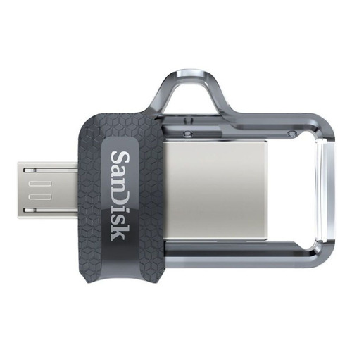 Memoria USB SanDisk Ultra Dual m3.0 128GB 3.0 negro y transparente