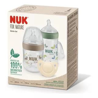 Set 2 Mamaderas Starter Nuk For Nature 150ml Y 260ml