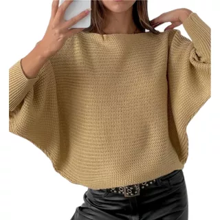 Sweater Ancho Cuello Bote Colores Diseño Go