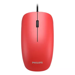 Mouse Philips M214 Cable 1.5mts Usb 1000dpi Spk7214r Color Rojo