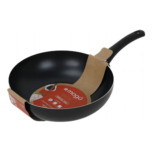 Sartén Antiadherente Wok 28 Cm Aluminio Francia Cocina Color Negro