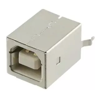 Conector Usb 2.0 Tipo B Fêmea 180º Vertical 4 Pinos