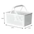 Cesta rectangular con asa blanca, 40 x 27 x 20 cm, Paramount
