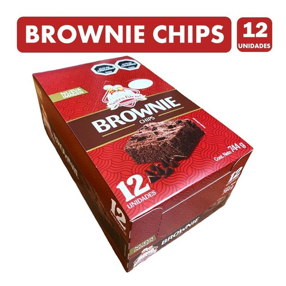 Caja Brownie Chips Nutra Bien (caja Con 12 Unidades)