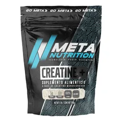 Creatina Monohidratada 500 G Meta Nutrition 100 porciones En Polvo De Alta Pureza Sin Sabor