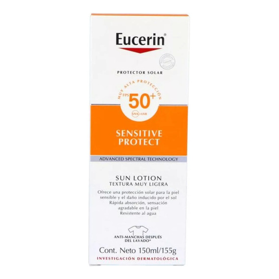 Eucerin sensitive protect protector solar corporal extra ligero Fps50 150ml