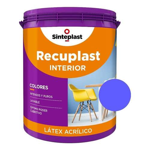 Recuplast Interior Pintura Latex Lavable Colores X 10 Lts Color Danubio