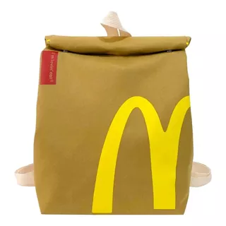 Mochila Costas Bolsa  Retrô Mcdonald's Pacote Papel Realista