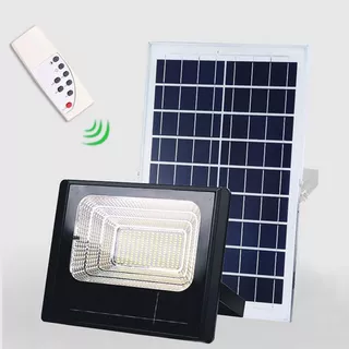 Refletor Luminaria Solar 25w Holofote Placa Sensor Energia Cor Da Carcaça Preto Cor Da Luz Branco-frio
