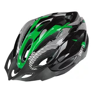 Casco Bicicleta Dakota Regulable Visera Ventilacion Color Verde Talle 54-60cm