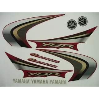 Kit Adesivo Jogo Faixas Yamaha Ybr 125 2007 Vermelha