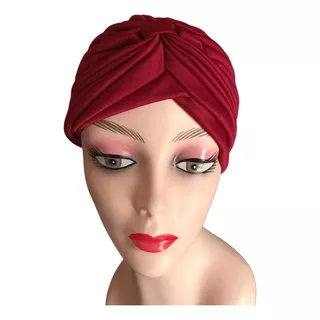Sombrero Mujer Turbante Poliester Rojo