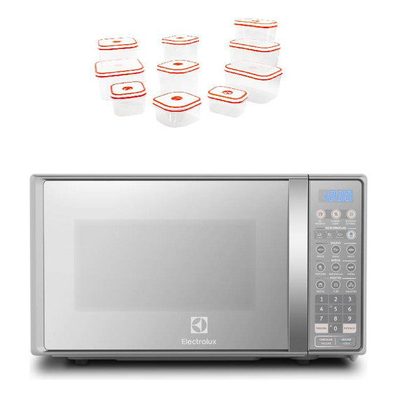 Combo: Microondas Electrolux 20l (emdo20s2gsrug) + Set De Ta