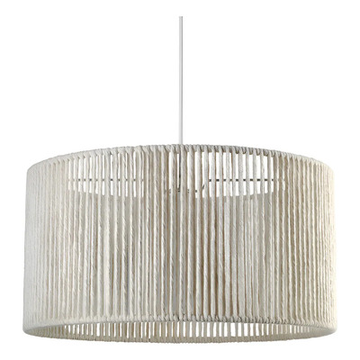 Lampara Colgante Hilo 35cm Natural Diseño Apto Led  Blanco Hilo Natural