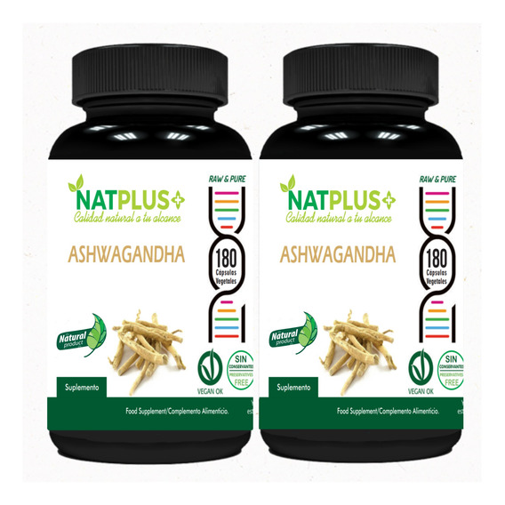 Ashwagandha X 2 Frascos (pack) = 360 Capsulas De 450mg