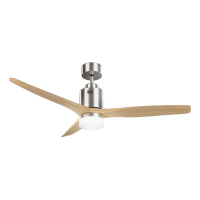 Ventilador De Techo Smart Aruba Colgante Acero Natural C/luz