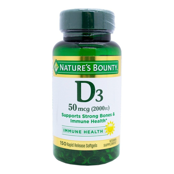 Natures Bounty Vitamina D3 50mcg Suplemento X150c Local
